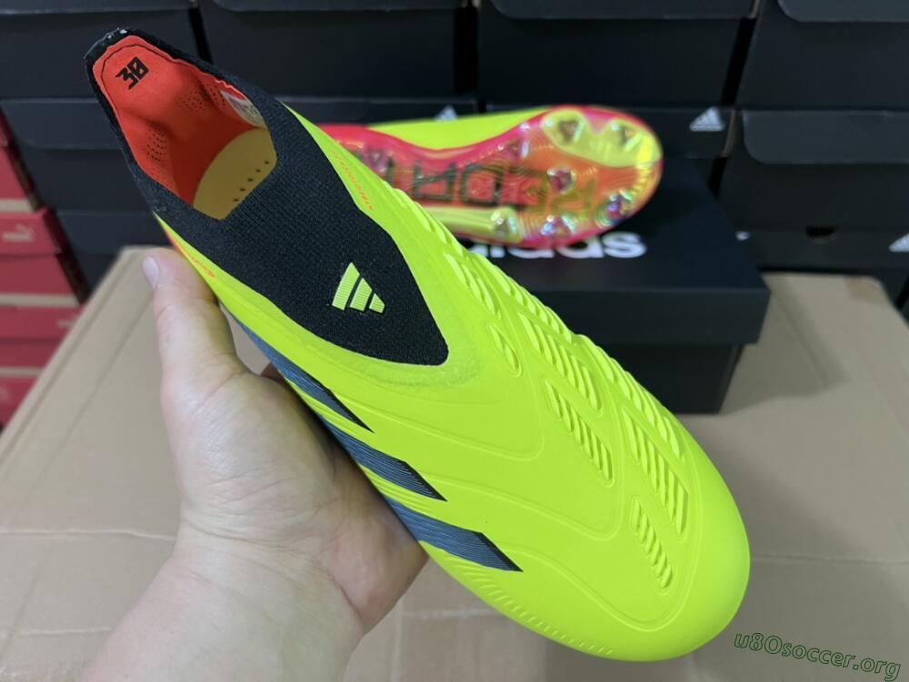 Adidas Predator Accuracy+ Laceless FG Football Boots - Yellow/Black/Grey