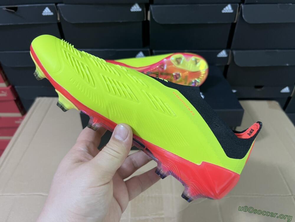 Adidas Predator Accuracy+ Laceless FG Football Boots - Yellow/Black/Grey