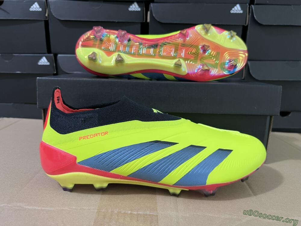 Adidas Predator Accuracy+ Laceless FG Football Boots - Yellow/Black/Grey