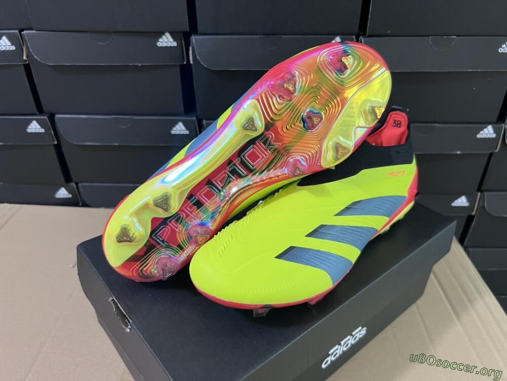 Adidas Predator Accuracy+ Laceless FG Football Boots - Yellow/Black/Grey