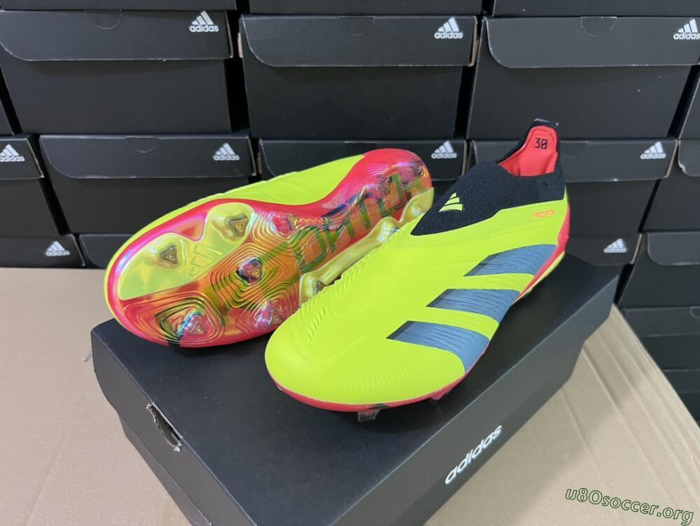 Adidas Predator Accuracy+ Laceless FG Football Boots - Yellow/Black/Grey
