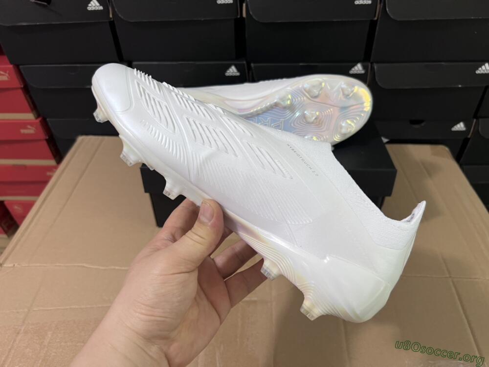 Adidas Predator Elite Laceless FG Football Boots - White/Silver