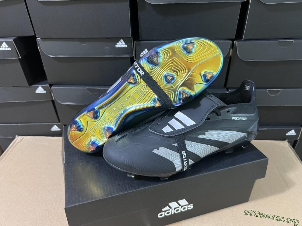 Adidas Predator Elite Foldover Tongue FG Football Boots - Black/Silver/Gold
