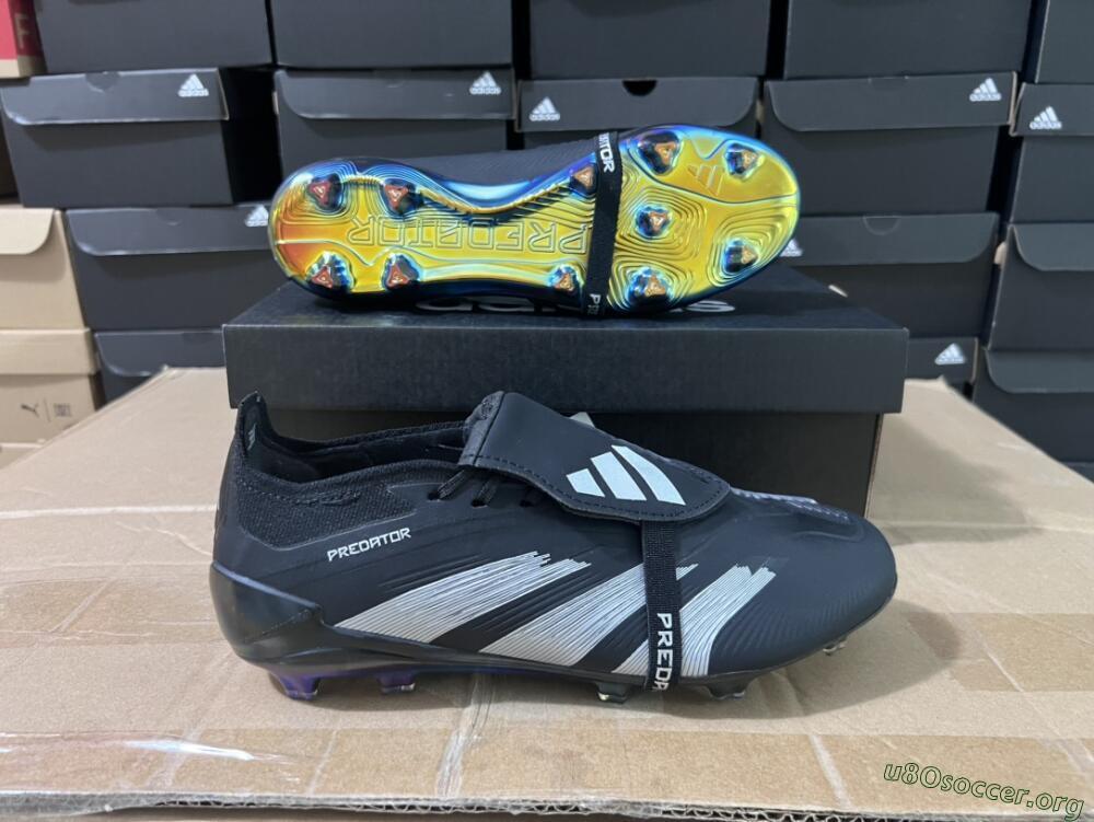 Adidas Predator Elite Foldover Tongue FG Football Boots - Black/Silver/Gold