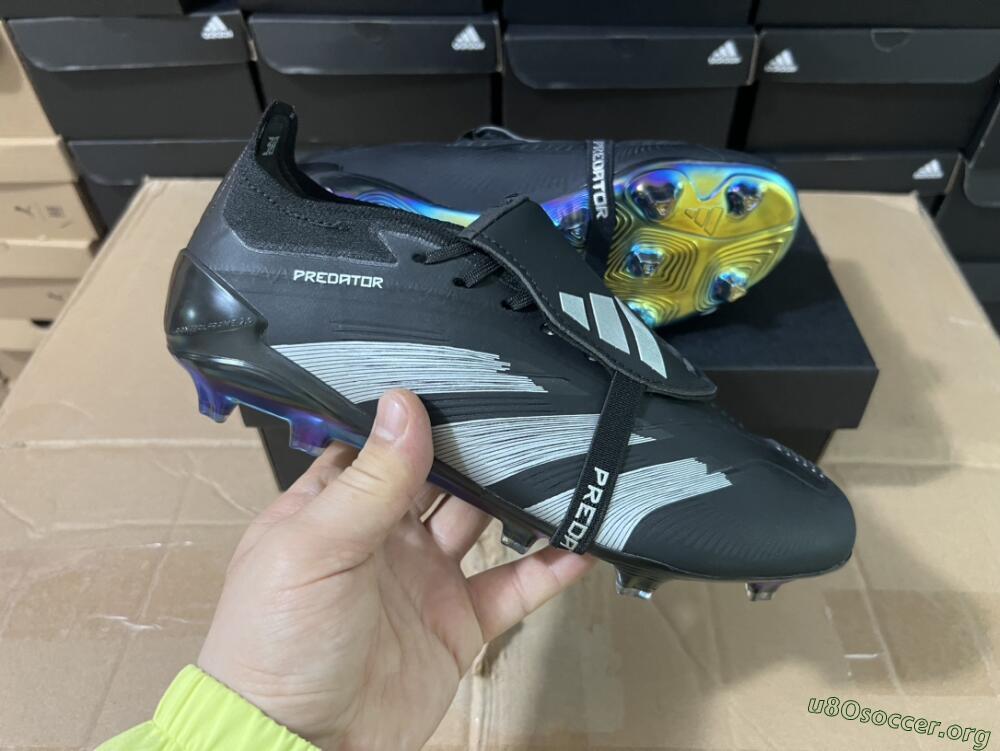 Adidas Predator Elite Foldover Tongue FG Football Boots - Black/Silver/Gold