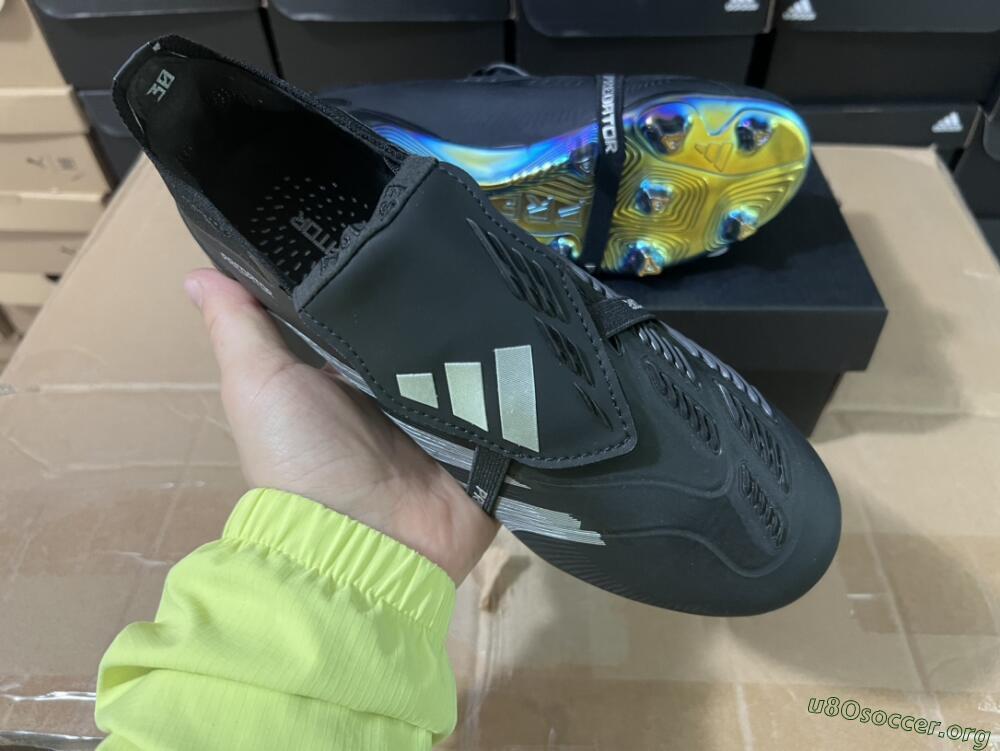Adidas Predator Elite Foldover Tongue FG Football Boots - Black/Silver/Gold