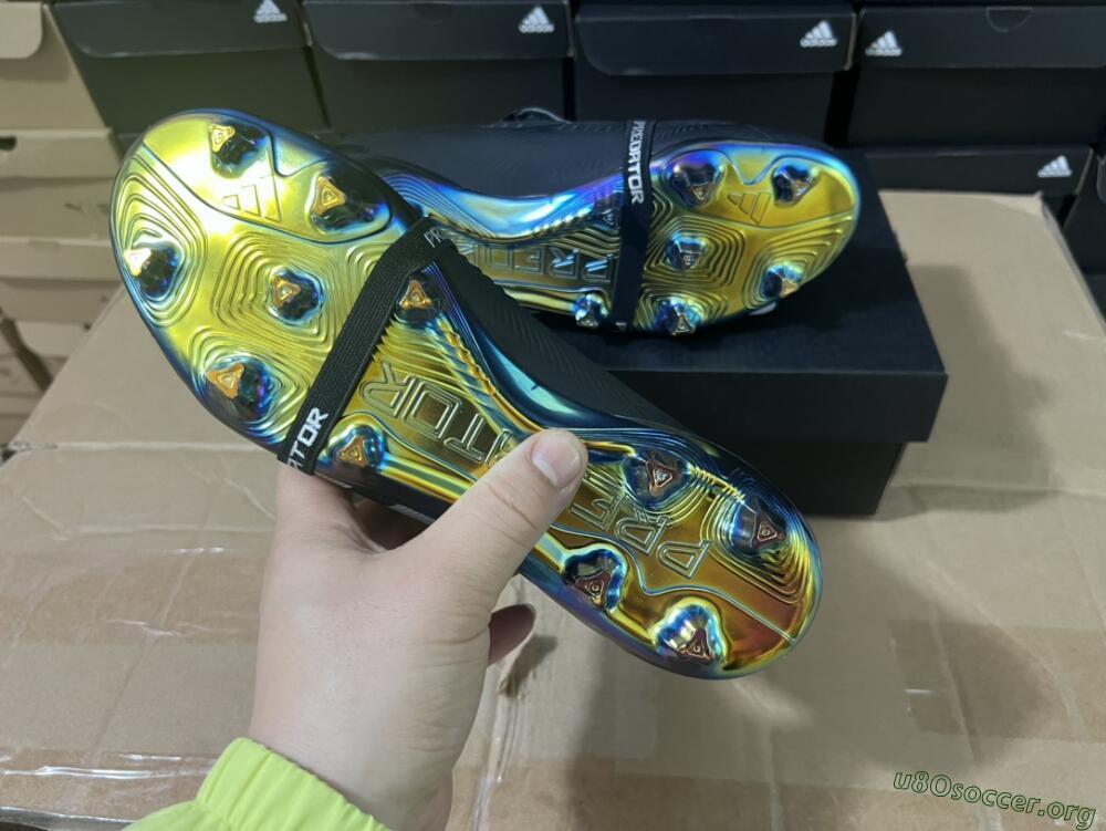 Adidas Predator Elite Foldover Tongue FG Football Boots - Black/Silver/Gold