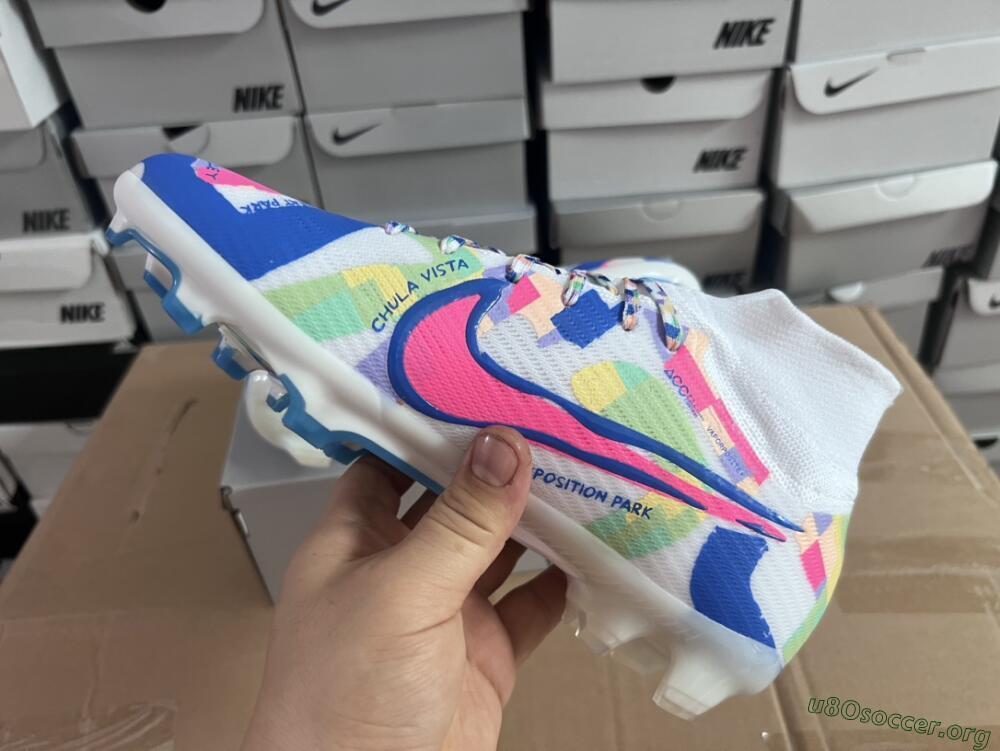 Nike Air Zoom Mercurial Superfly 9 Elite FG Football Boots - White/Rainbow