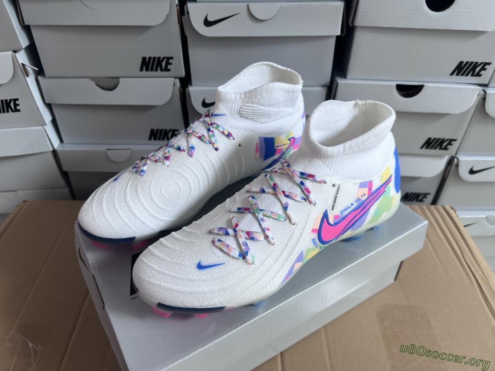 Nike Phantom Luna Elite NU FG Football Boots - Beige/Blue/Yellow/Pink
