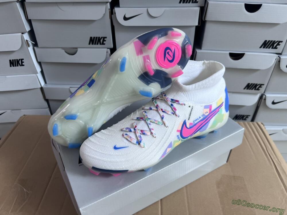 Nike Phantom Luna Elite NU FG Football Boots - Beige/Blue/Yellow/Pink