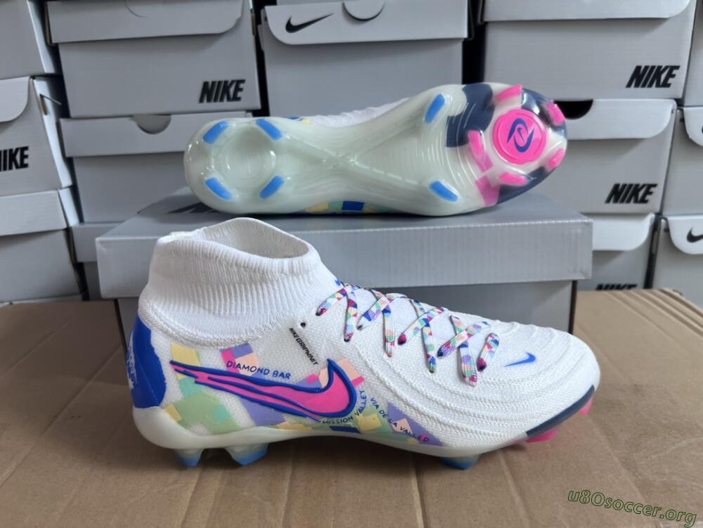 Nike Phantom Luna Elite NU FG Football Boots - Beige/Blue/Yellow/Pink