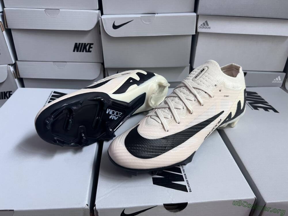 Nike Air Zoom Mercurial Vapor 15 Elite FG Football Boots - Beige/Black