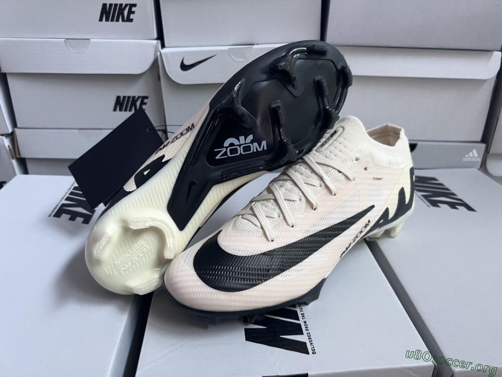Nike Air Zoom Mercurial Vapor 15 Elite FG Football Boots - Beige/Black