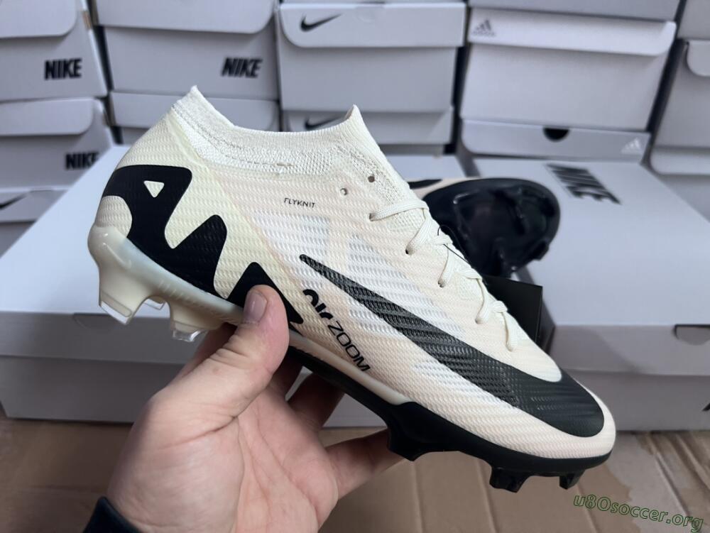 Nike Air Zoom Mercurial Vapor 15 Elite FG Football Boots - Beige/Black