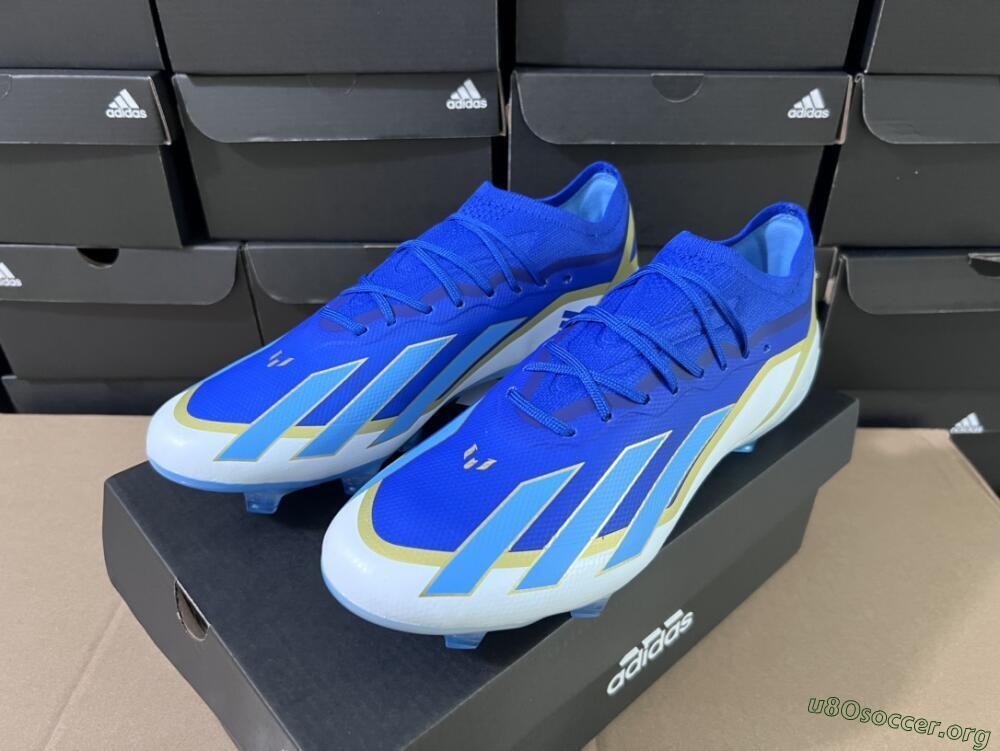 Adidas X Crazyfast.1 Messi FG Football Boots - Blue/Jade/Gold/White