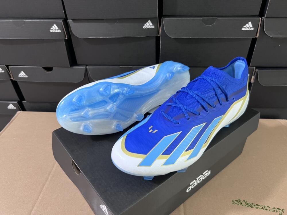 Adidas X Crazyfast.1 Messi FG Football Boots - Blue/Jade/Gold/White