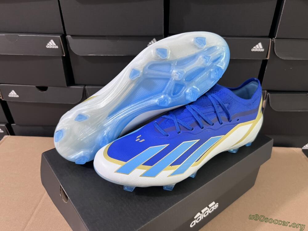Adidas X Crazyfast.1 Messi FG Football Boots - Blue/Jade/Gold/White