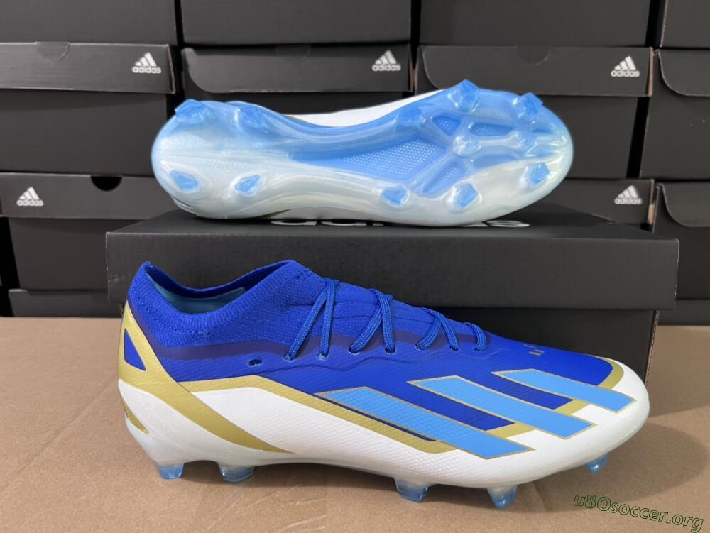 Adidas X Crazyfast.1 Messi FG Football Boots - Blue/Jade/Gold/White