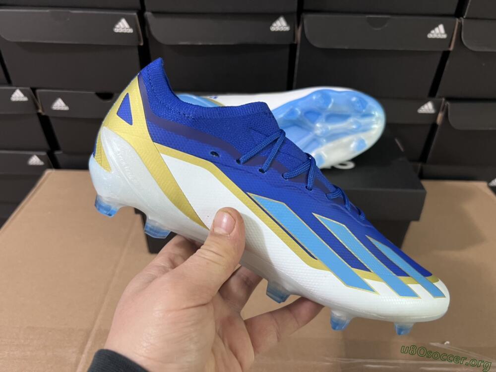 Adidas X Crazyfast.1 Messi FG Football Boots - Blue/Jade/Gold/White