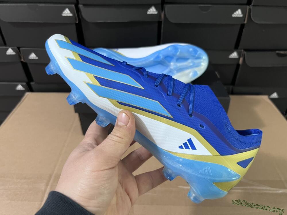Adidas X Crazyfast.1 Messi FG Football Boots - Blue/Jade/Gold/White