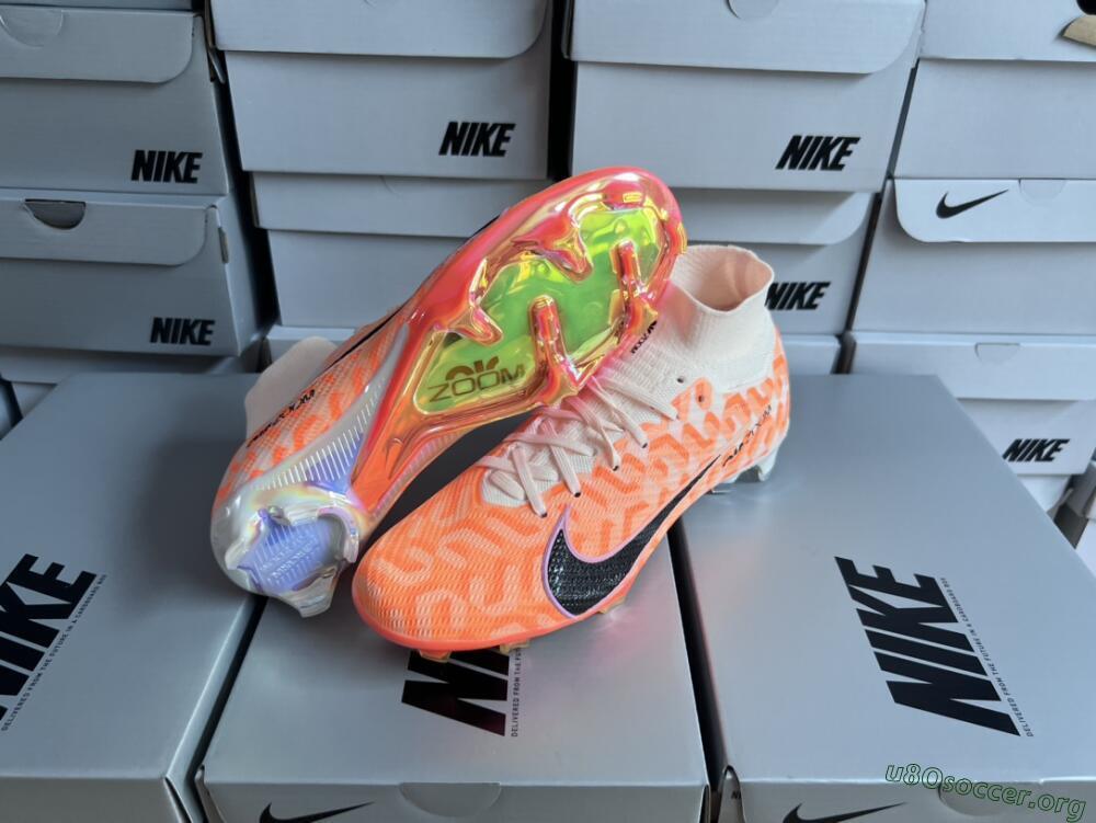 Nike Air Zoom Mercurial Superfly 9 Elite FG Football Boots - White/Orange/Black