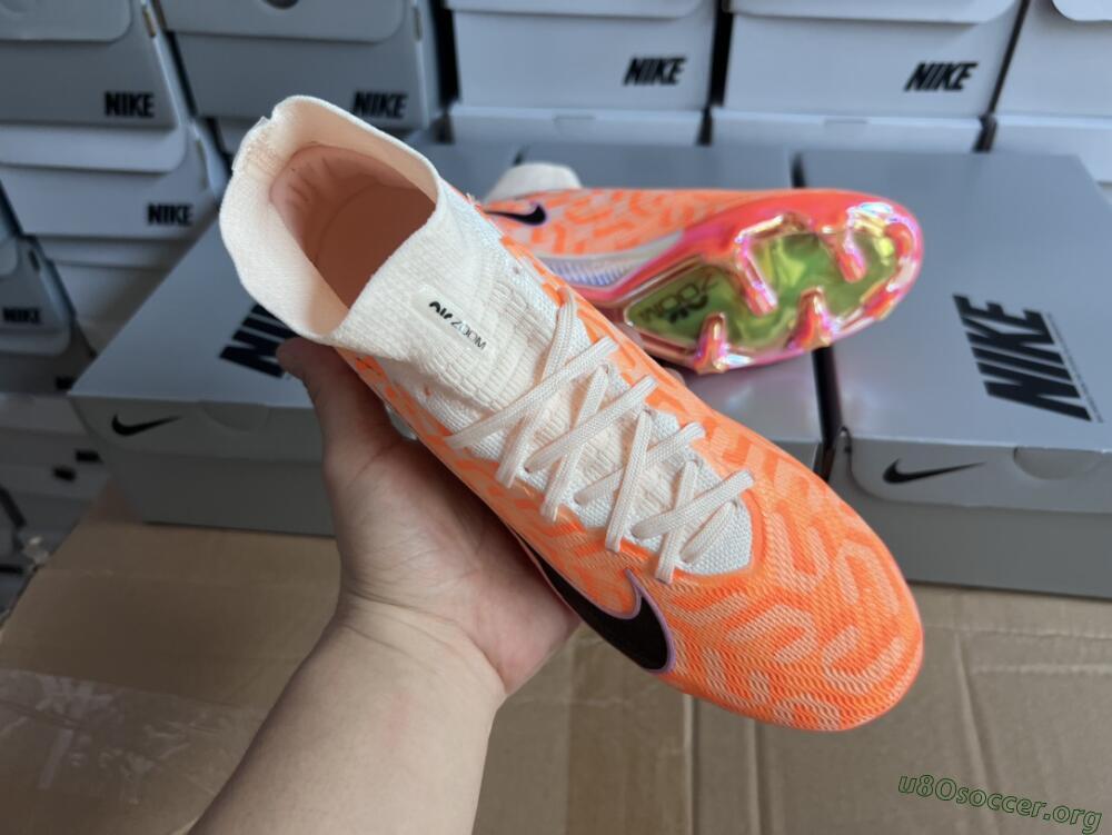 Nike Air Zoom Mercurial Superfly 9 Elite FG Football Boots - White/Orange/Black