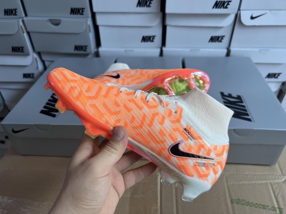 Nike Air Zoom Mercurial Superfly 9 Elite FG Football Boots - White/Orange/Black