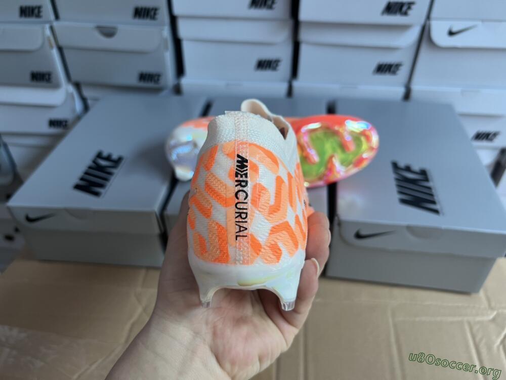 Nike Air Zoom Mercurial Vapor 15 Elite FG Football Boots - White/Orange/Black