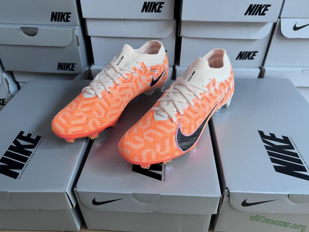 Nike Air Zoom Mercurial Vapor 15 Elite FG Football Boots - White/Orange/Black