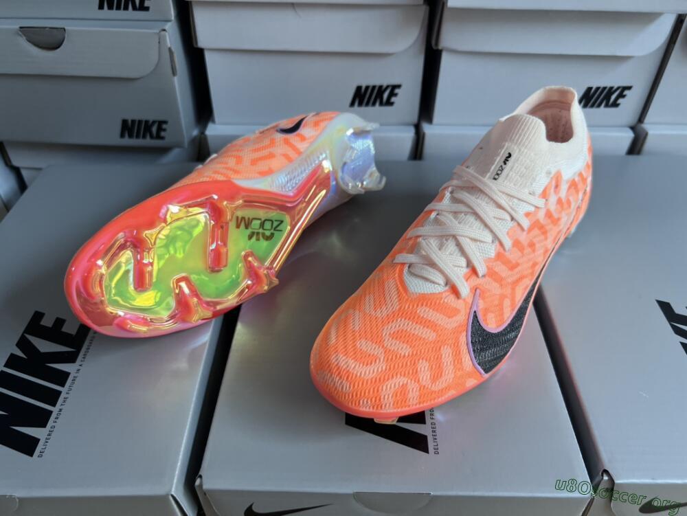 Nike Air Zoom Mercurial Vapor 15 Elite FG Football Boots - White/Orange/Black