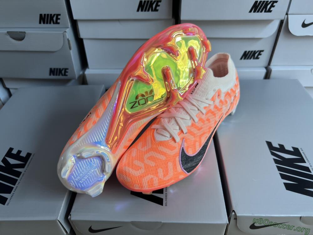 Nike Air Zoom Mercurial Vapor 15 Elite FG Football Boots - White/Orange/Black