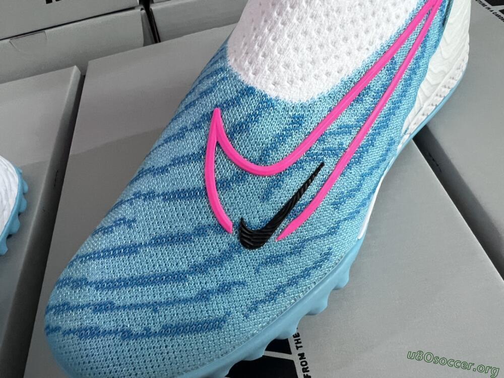 Nike Phantom GX Elite DF Link TF Football Shoes - White/Blue/Pink