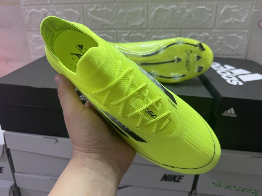 Adidas F50 Adizero FG Football Boots - Yellow/Black