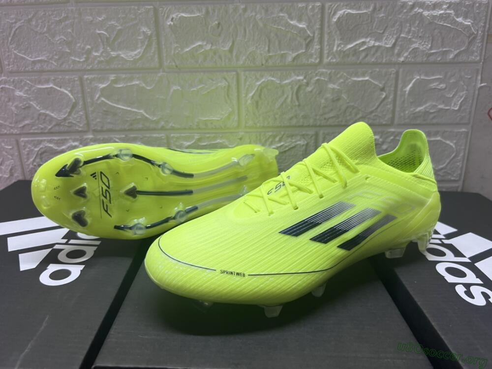 Adidas F50 Adizero FG Football Boots - Yellow/Black