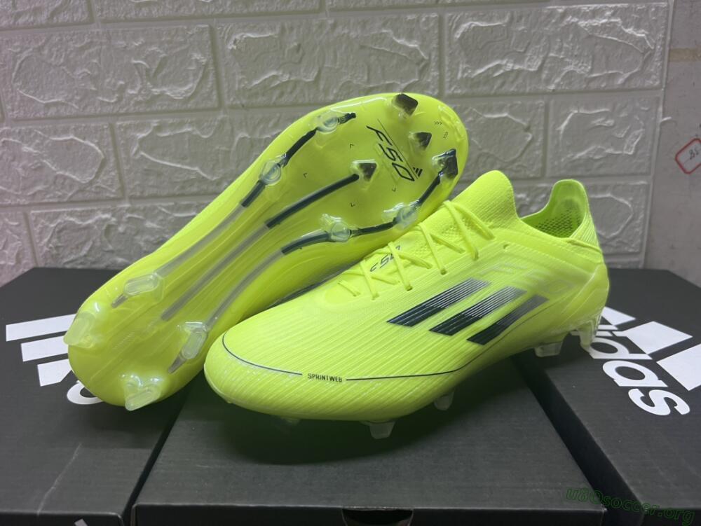 Adidas F50 Adizero FG Football Boots - Yellow/Black