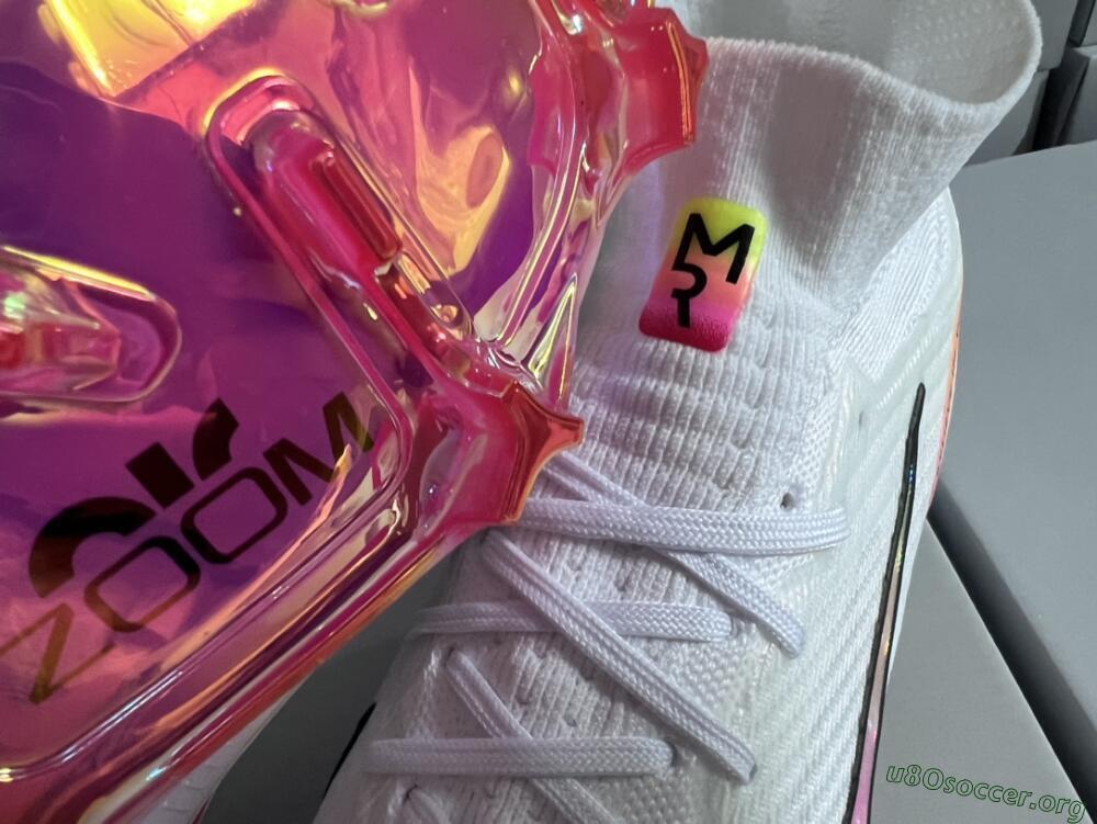 Nike Air Zoom Mercurial Superfly 9 Elite FG Football Boots - White/Pink/Black/Yellow/Gold