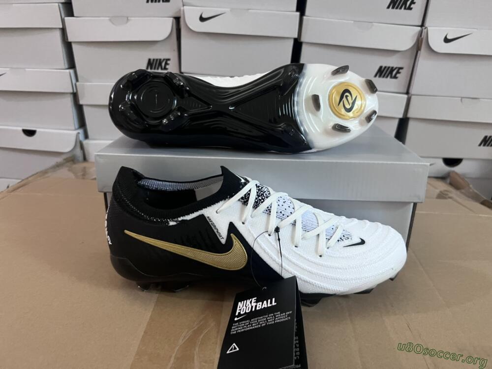 Nike Phantom Luna Elite Low FG Football Boots - White/Black/Gold
