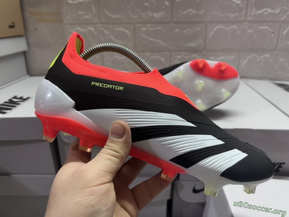 Adidas Predator Elite Laceless FG Football Boots - Black/White/Red