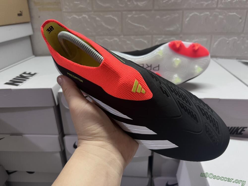 Adidas Predator Elite Laceless FG Football Boots - Black/White/Red