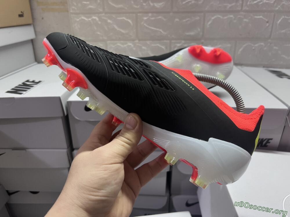 Adidas Predator Elite Laceless FG Football Boots - Black/White/Red