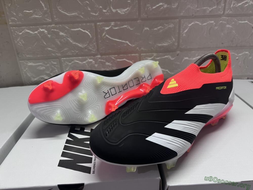 Adidas Predator Elite Laceless FG Football Boots - Black/White/Red
