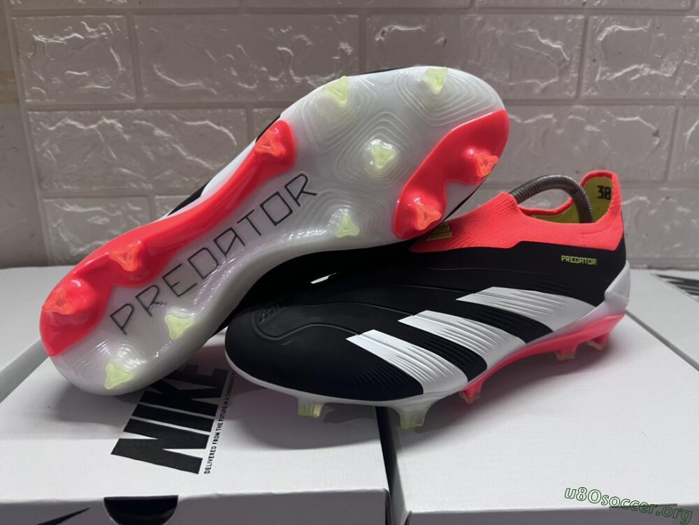 Adidas Predator Elite Laceless FG Football Boots - Black/White/Red