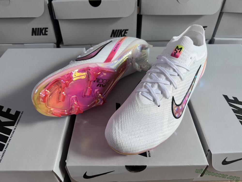 Nike Air Zoom Mercurial Vapor 15 Elite FG Football Boots - White/Pink/Black/Yellow