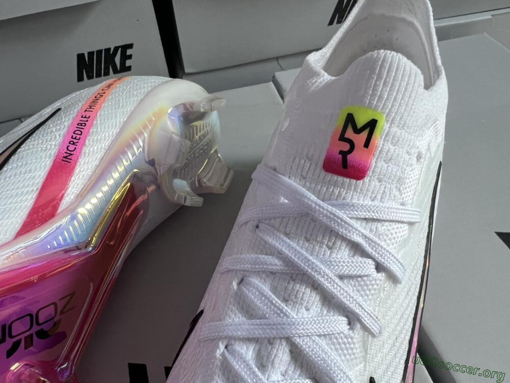 Nike Air Zoom Mercurial Vapor 15 Elite FG Football Boots - White/Pink/Black/Yellow