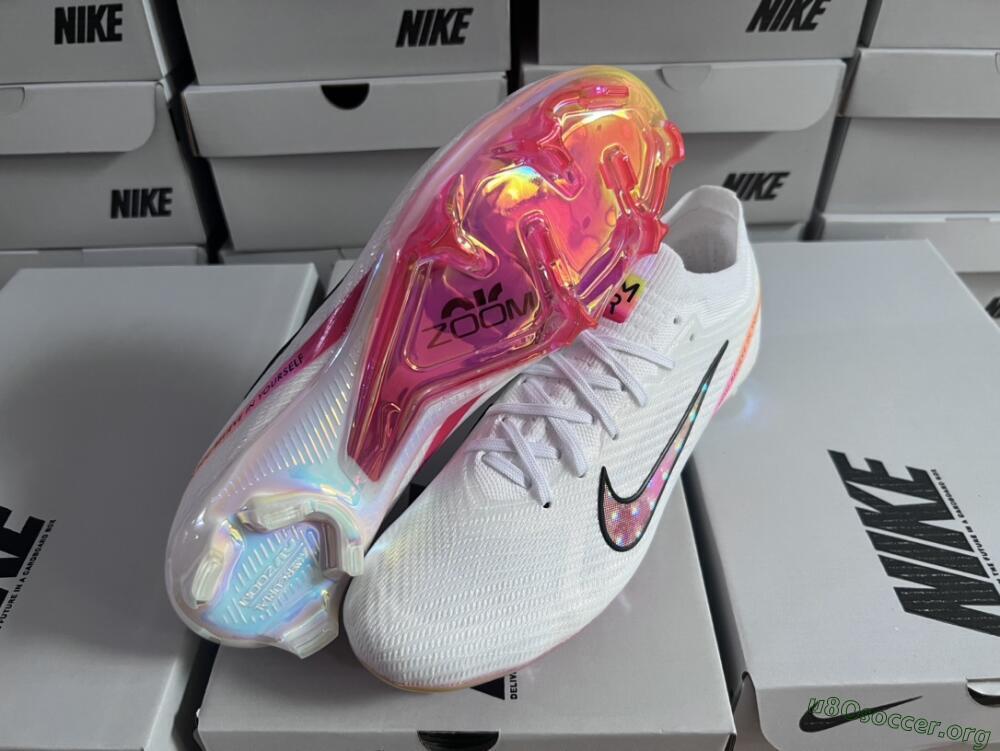 Nike Air Zoom Mercurial Vapor 15 Elite FG Football Boots - White/Pink/Black/Yellow