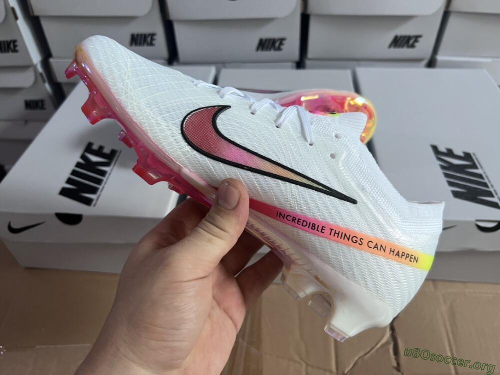 Nike Air Zoom Mercurial Vapor 15 Elite FG Football Boots - White/Pink/Black/Yellow