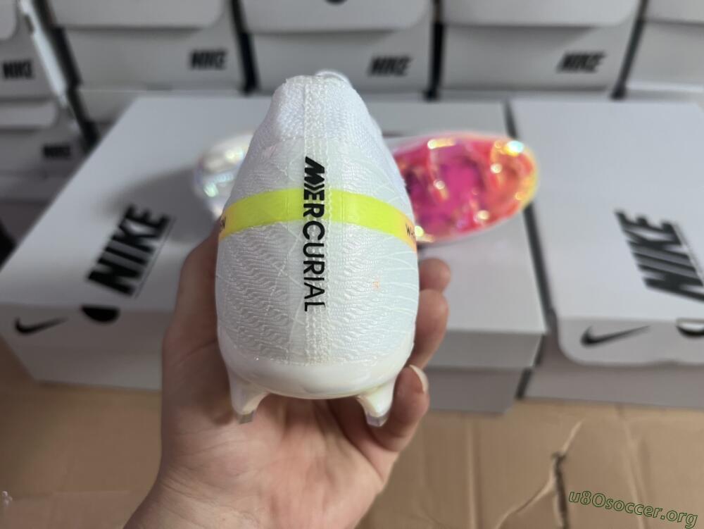 Nike Air Zoom Mercurial Vapor 15 Elite FG Football Boots - White/Pink/Black/Yellow