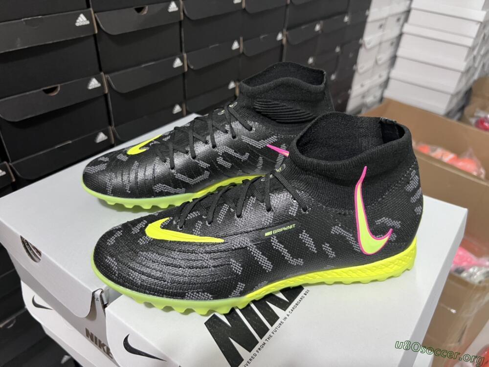 Nike Phantom Luna 2 Elite TF Football Shoes - Black/Yellow/Pink