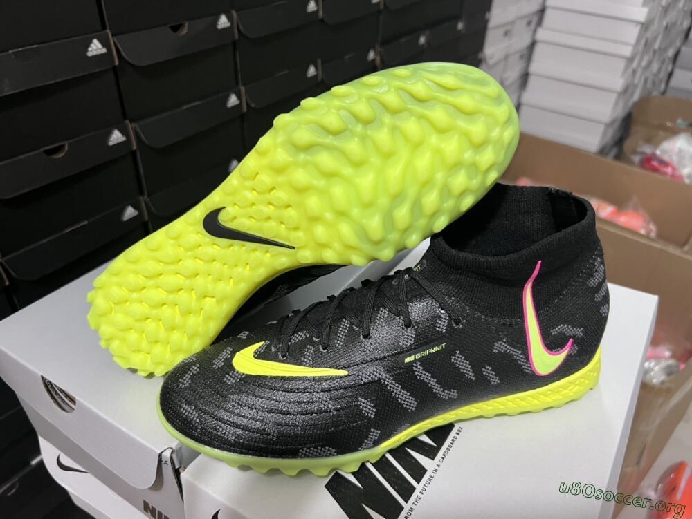 Nike Phantom Luna 2 Elite TF Football Shoes - Black/Yellow/Pink