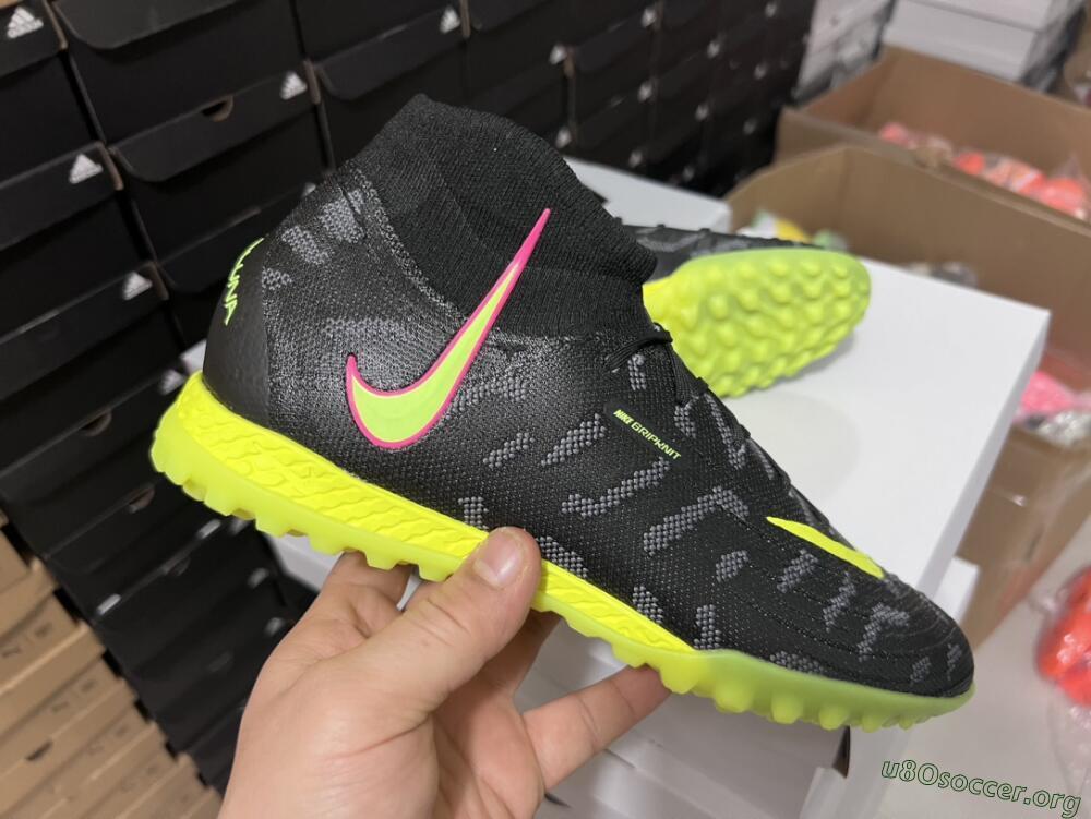 Nike Phantom Luna 2 Elite TF Football Shoes - Black/Yellow/Pink